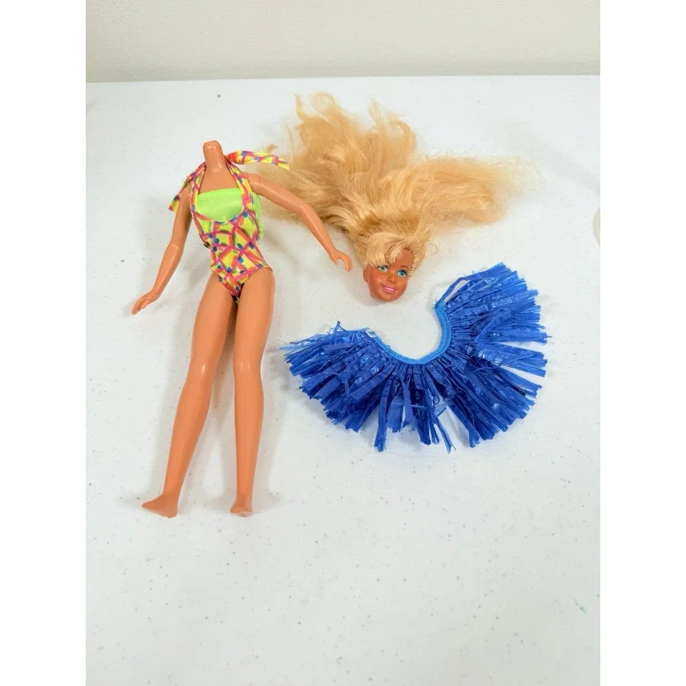 Hawaiian Fun Barbie Ken And Jazzy Summer Vintage Doll Lot Damage Read